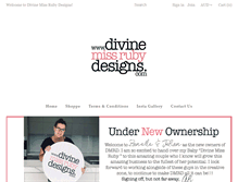 Tablet Screenshot of divinemissrubydesigns.com